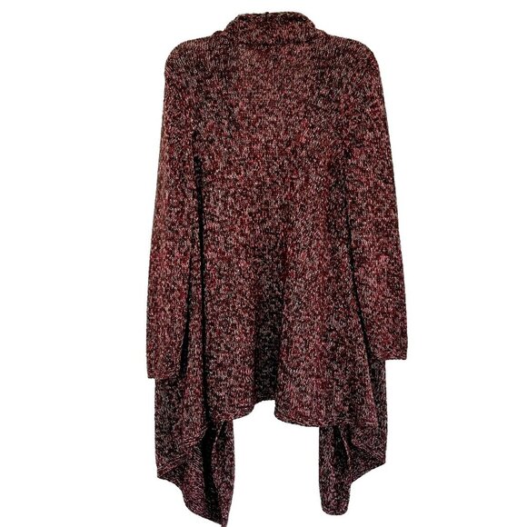 Catherines Kimono 1X Cotton Blend Knit Long Sleeve Brown Festival Fairy Boho - Picture 2 of 4